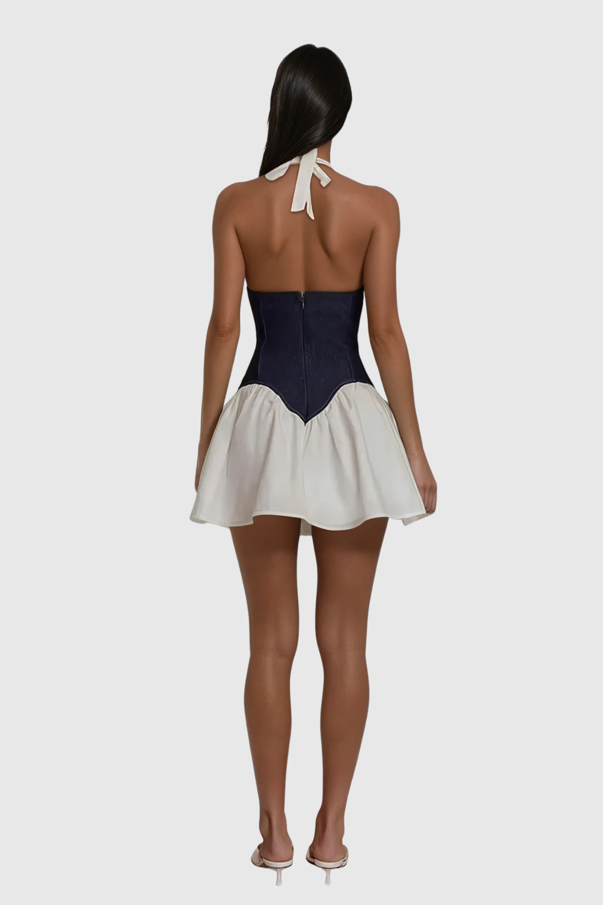 Dagur Plunge Ruffle Mini Dress