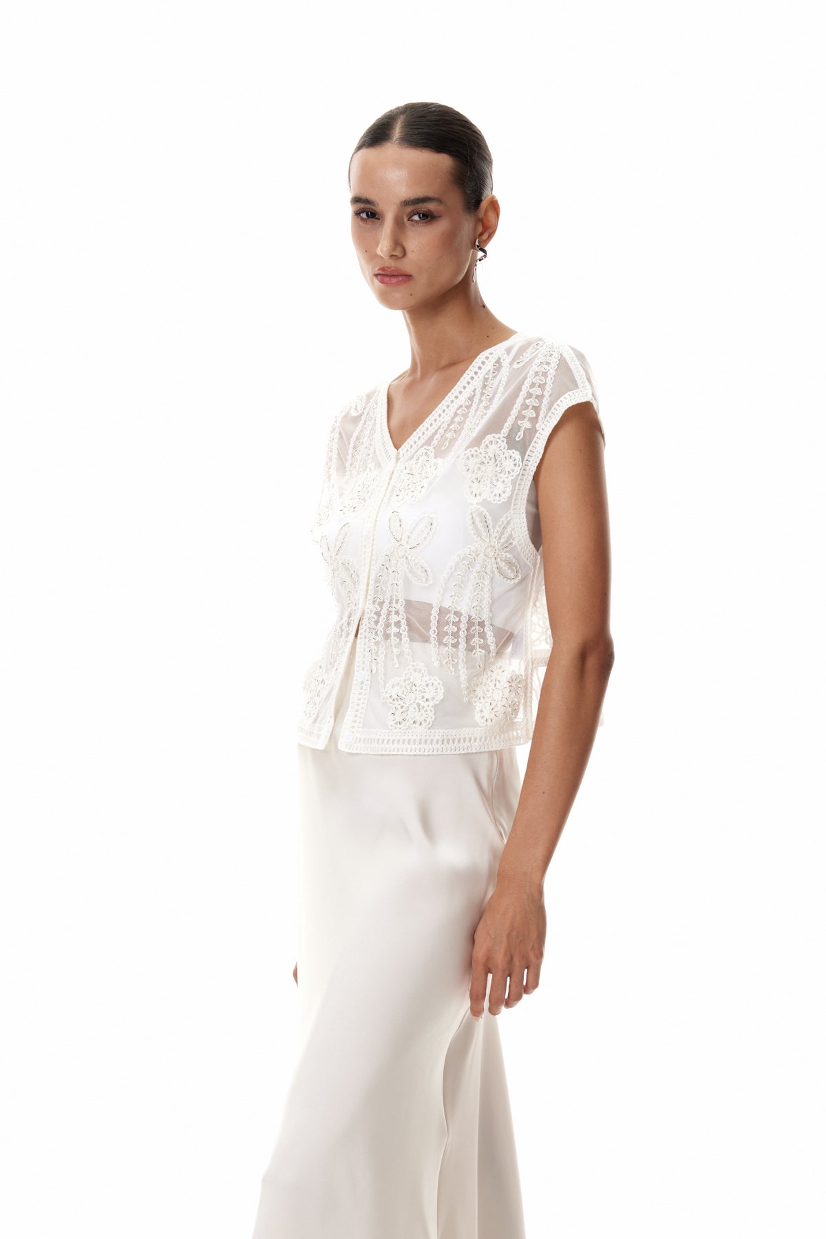 Daina Lace Embroidered Top