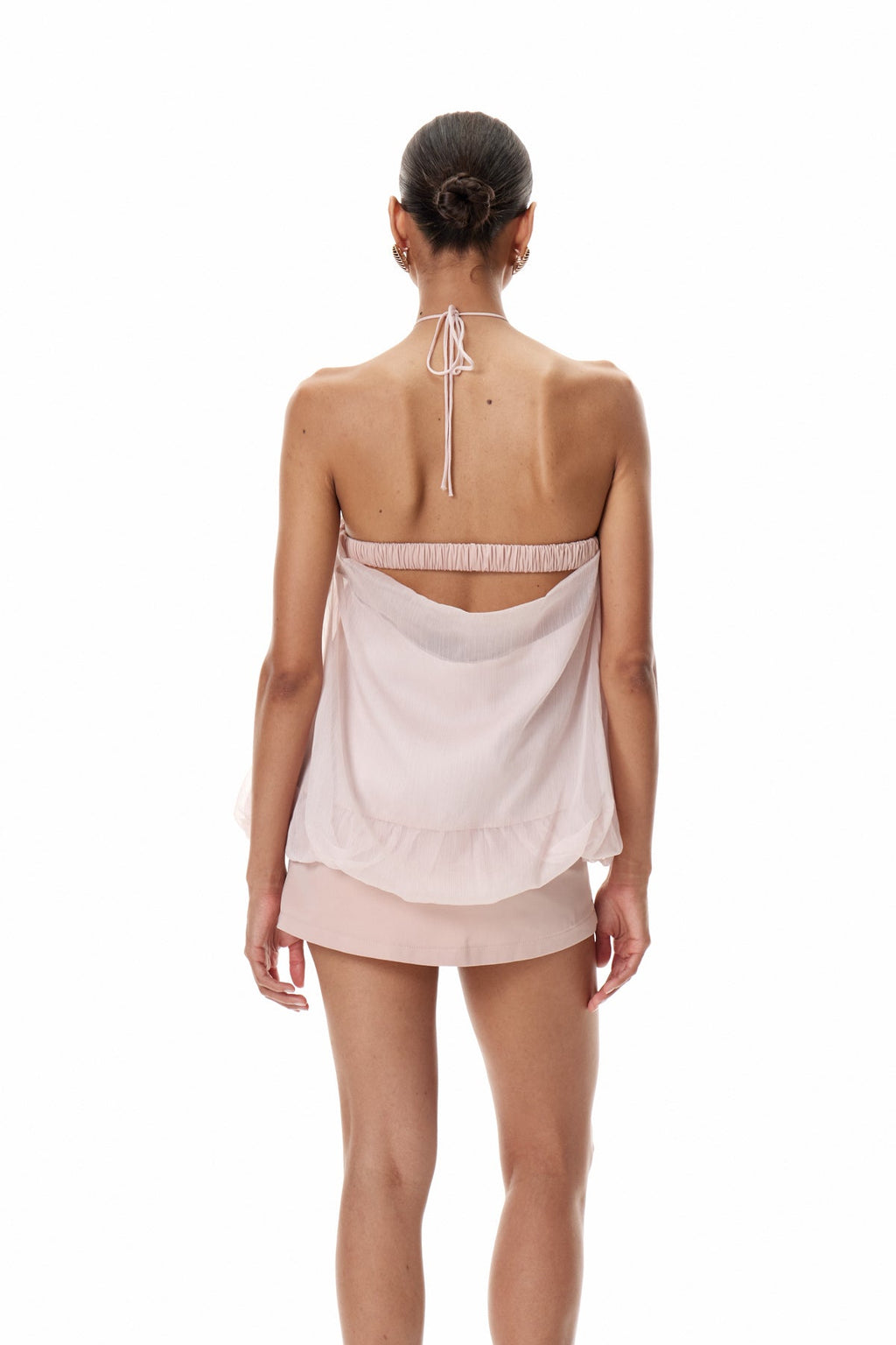 Daiva Ruch Flower Skirt Set In Pink