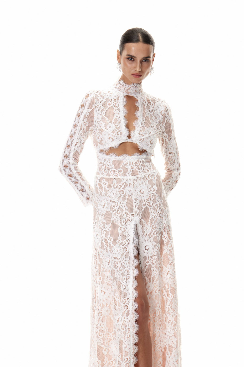 Daividh Cutout Lace Maxi Dress