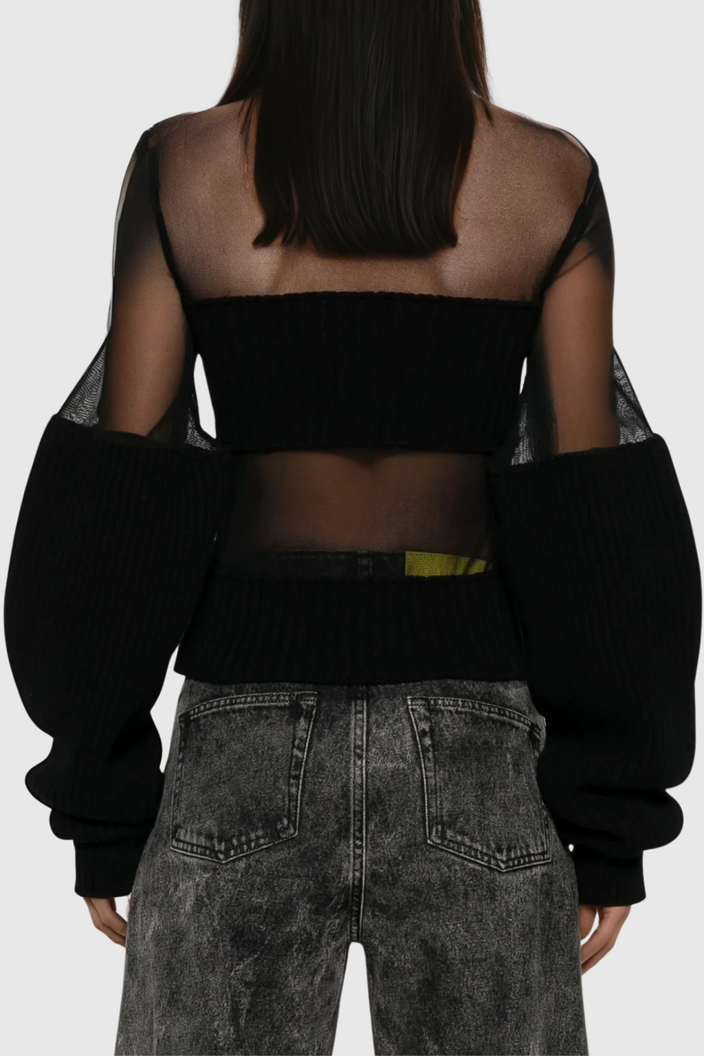 Dalal Long Sleeve Mesh Top