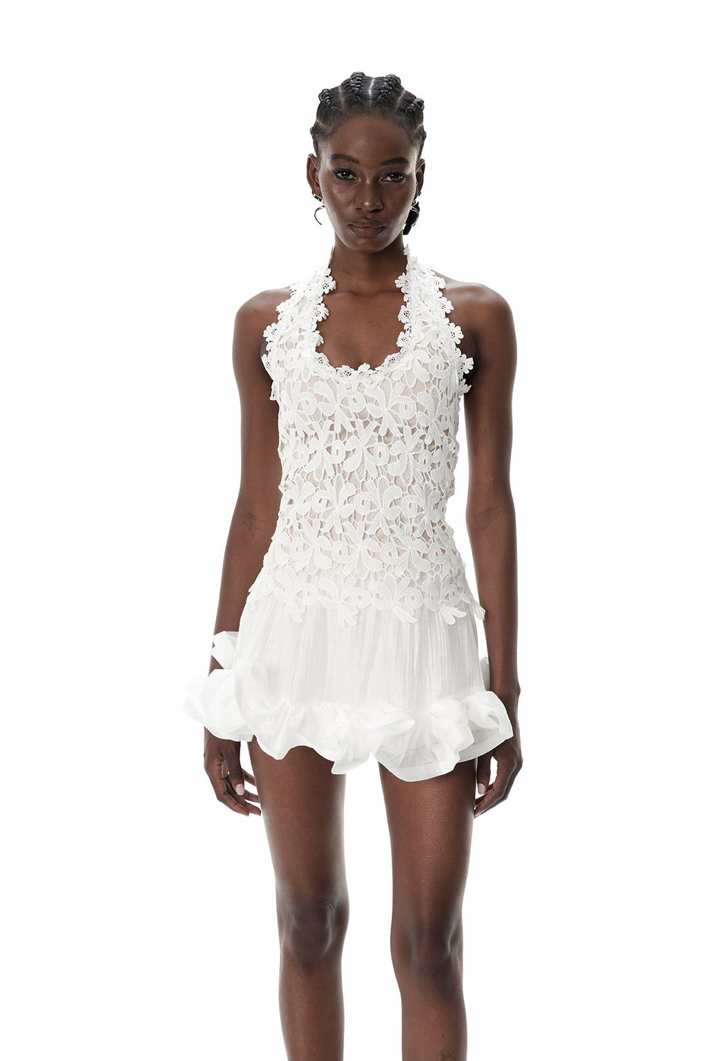 Daler Ruffle Flower Skirt Set