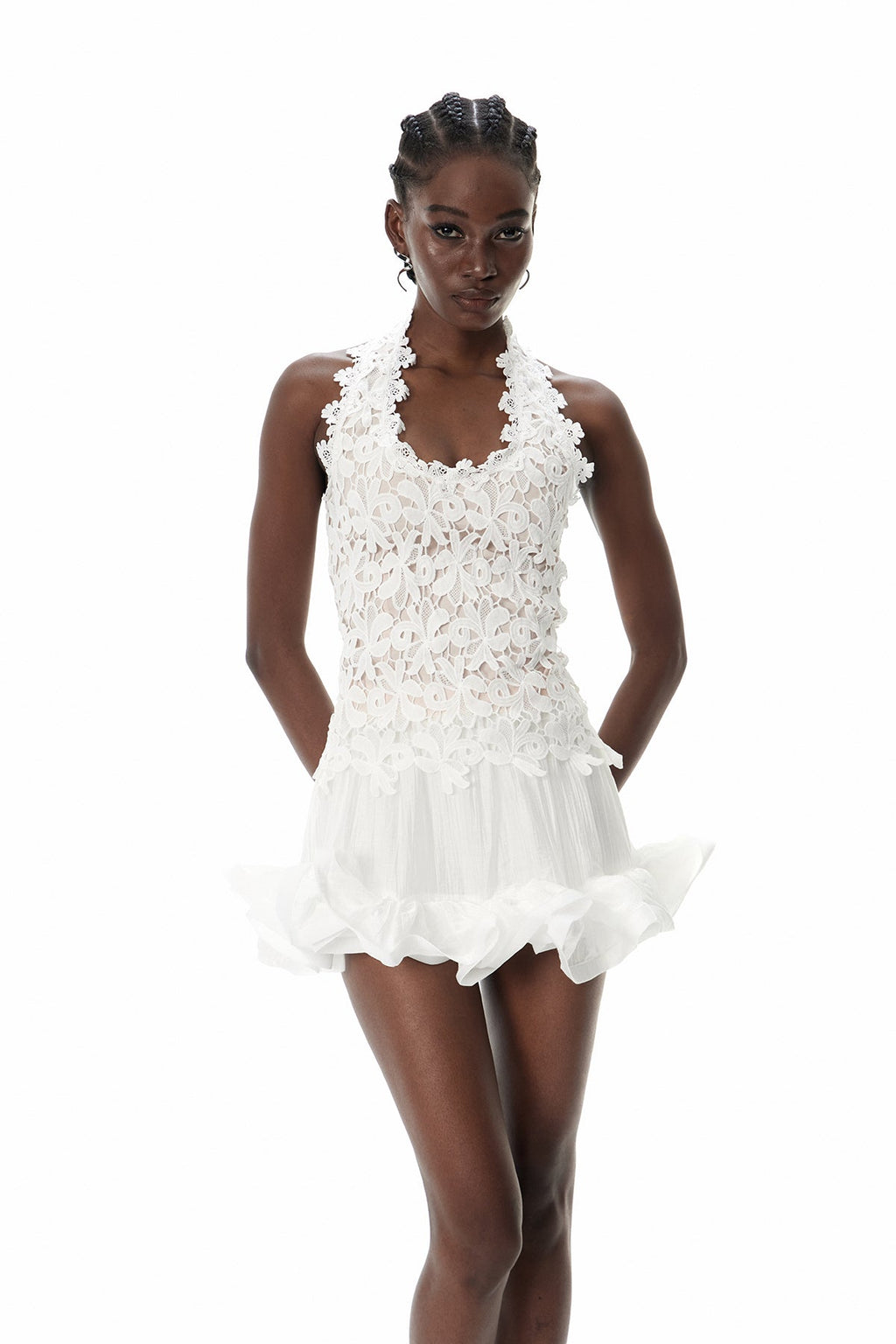 Daler Ruffle Flower Skirt Set