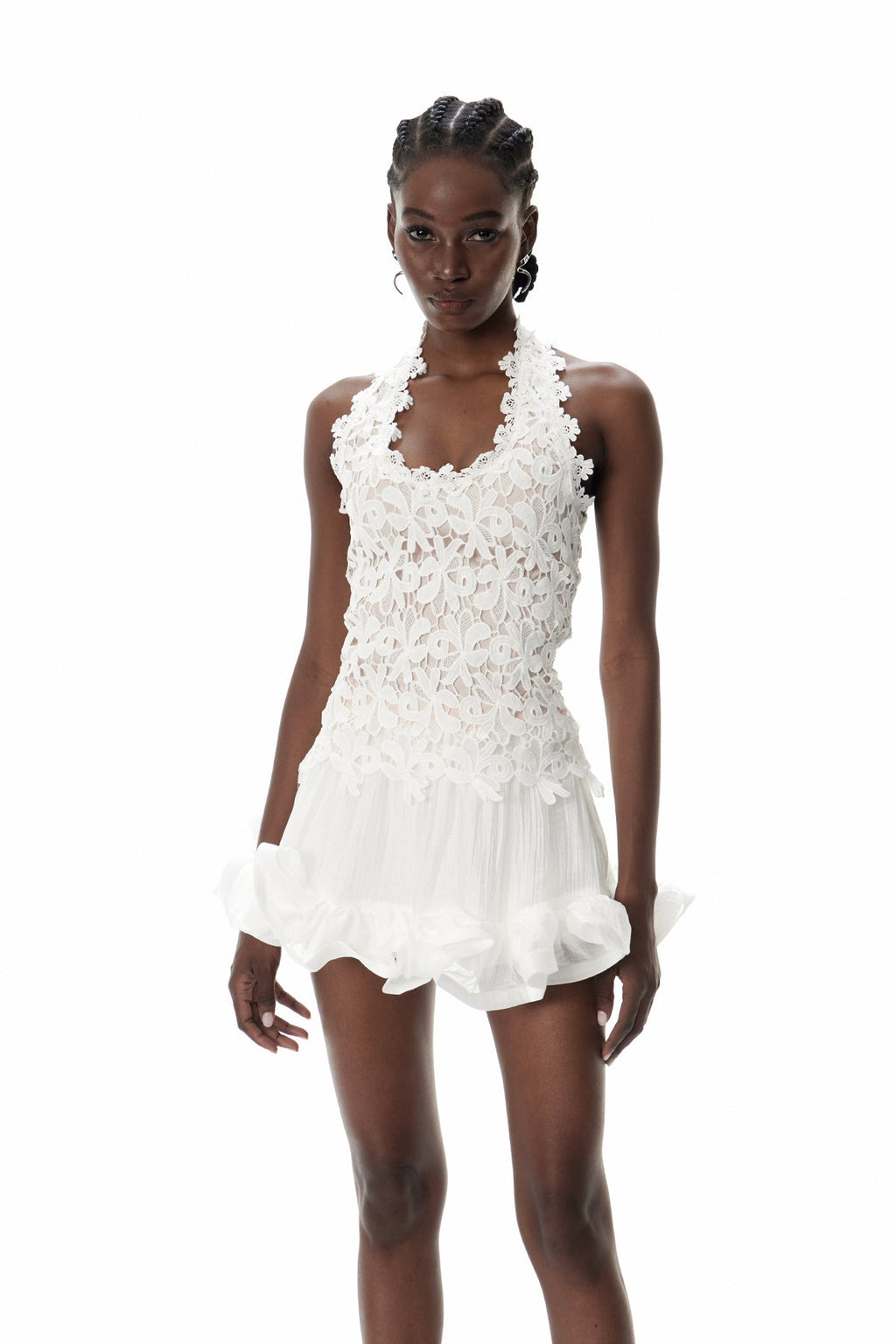 Daler Ruffle Flower Skirt Set