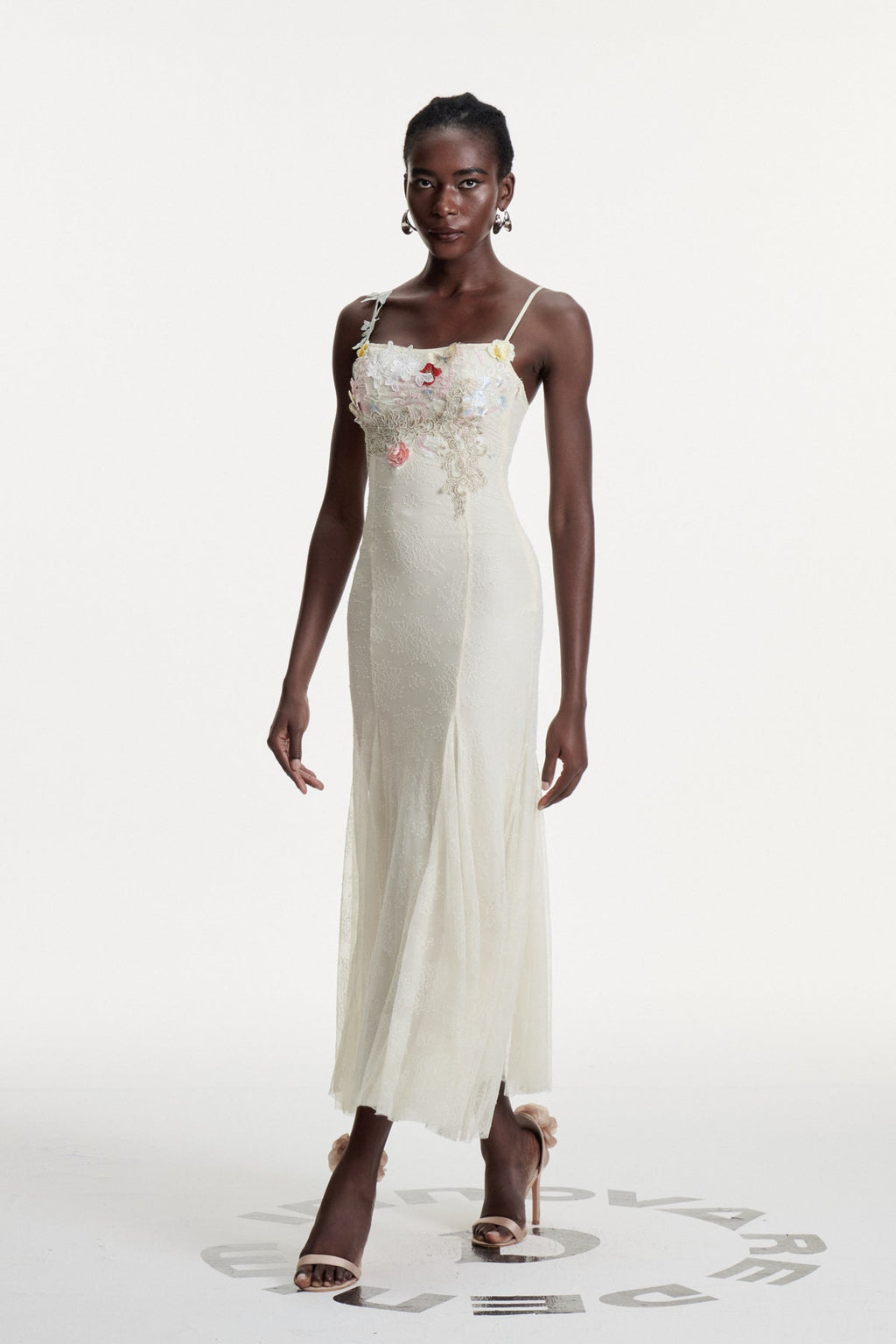 Daliborka Lace Flower Embroidered Maxi Dress