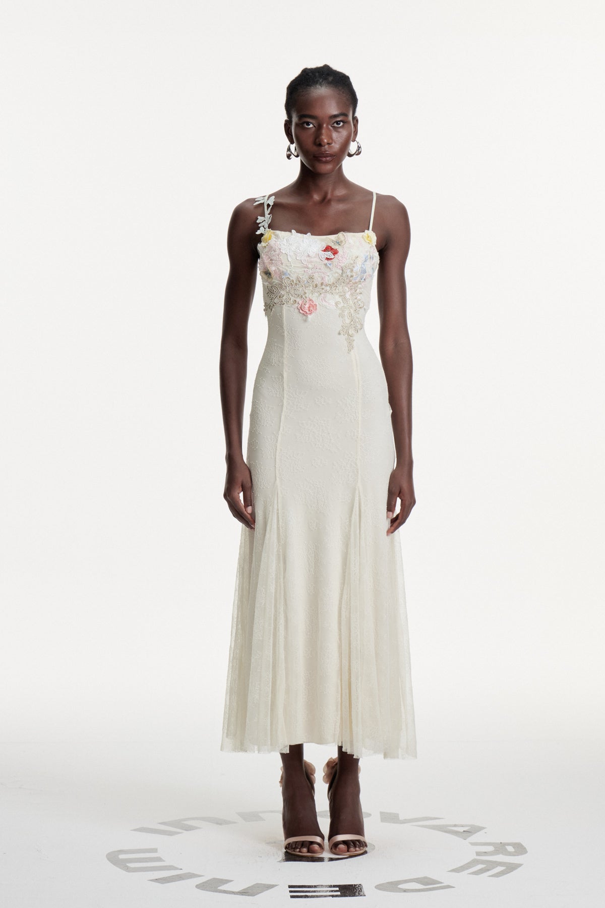 Daliborka Lace Flower Embroidered Maxi Dress