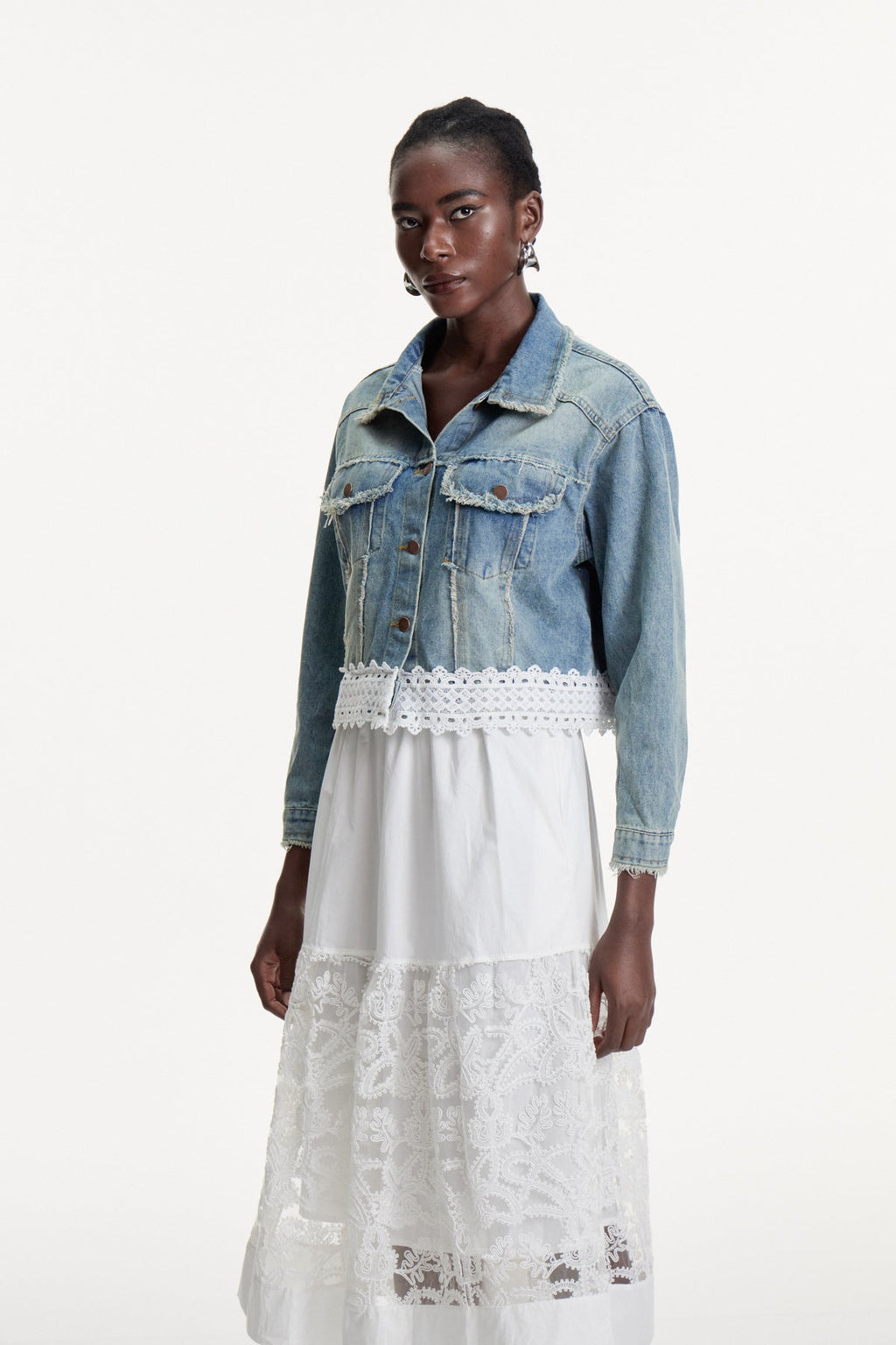 Dalimil Deconstruct Fringe Denim Jacket