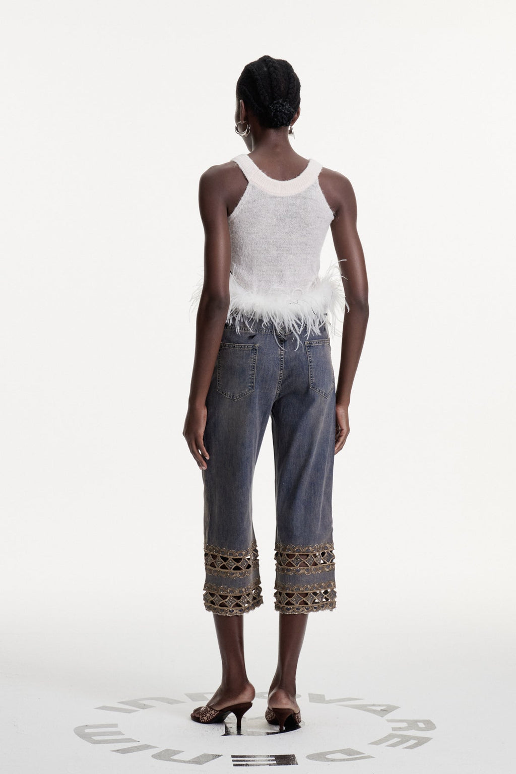 Dalisay Cutout Rhinestone Jeans