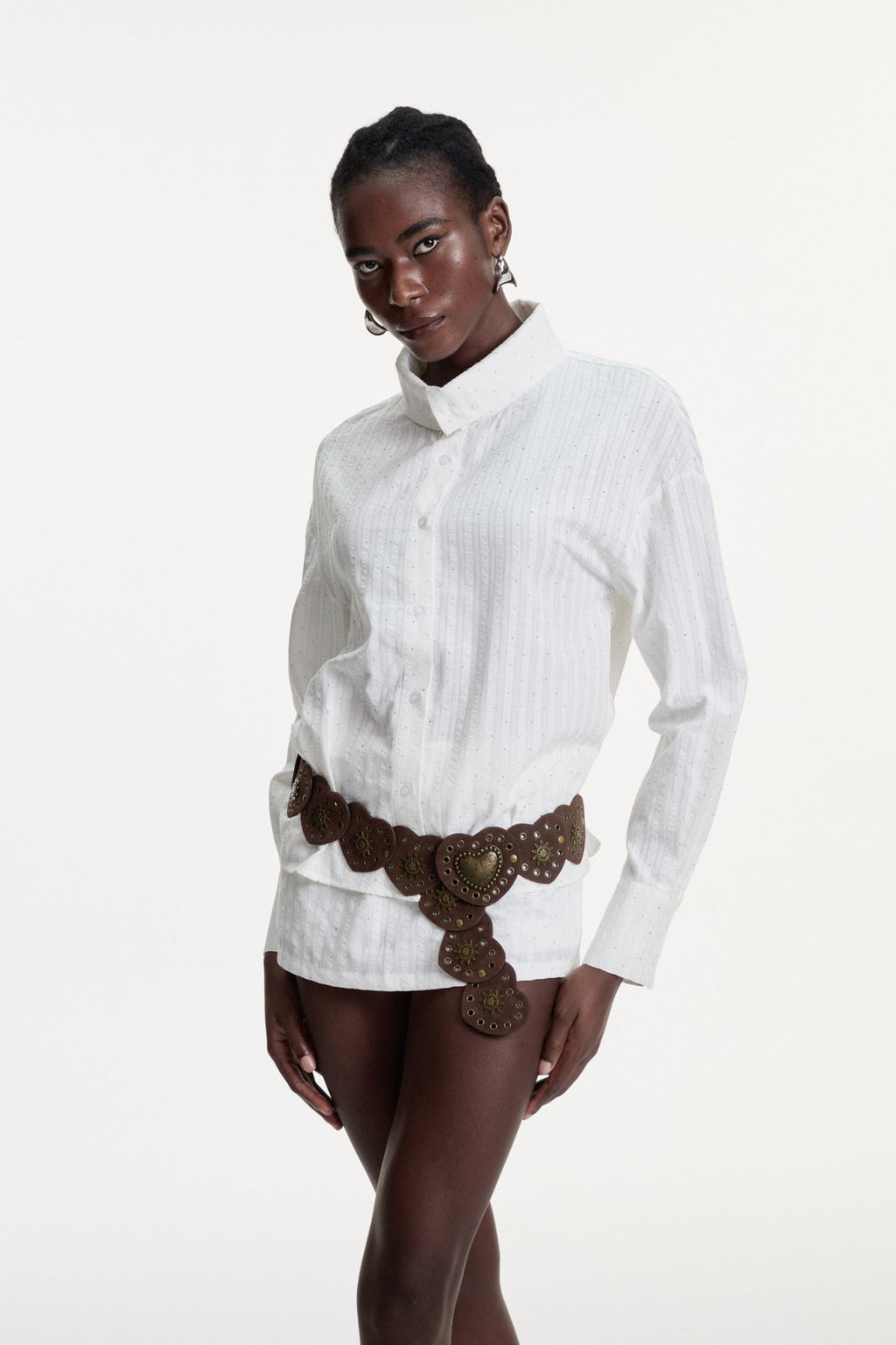 Dalton Stripe Rhinestone Skirt Set