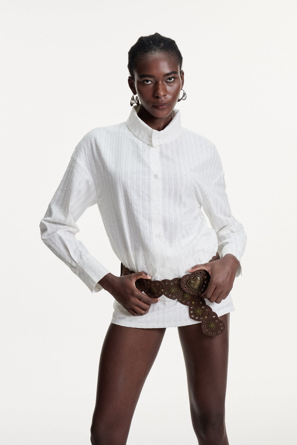 Dalton Stripe Rhinestone Skirt Set