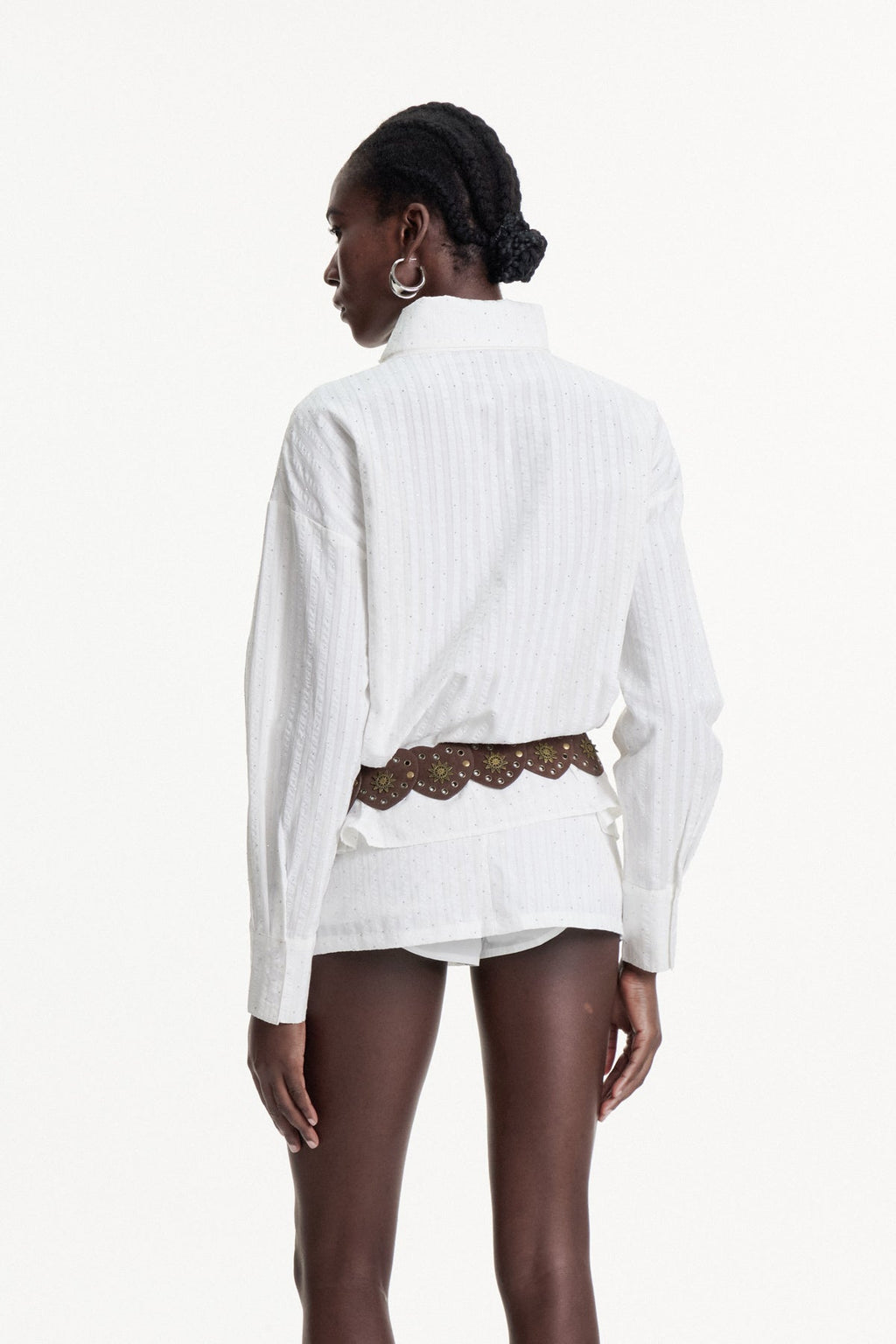 Dalton Stripe Rhinestone Skirt Set