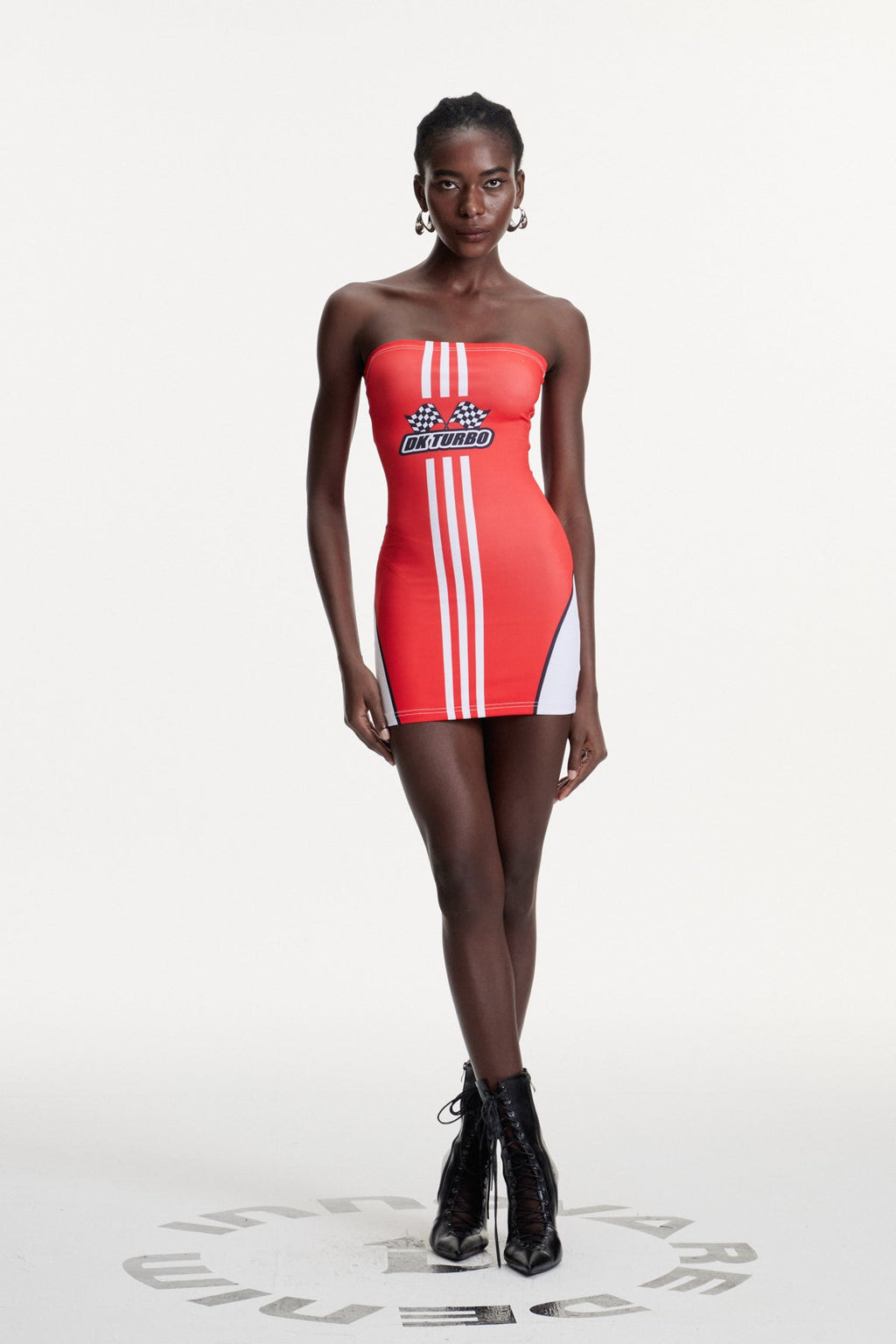 Damaris Strapless Bodycon Print Mini Dress