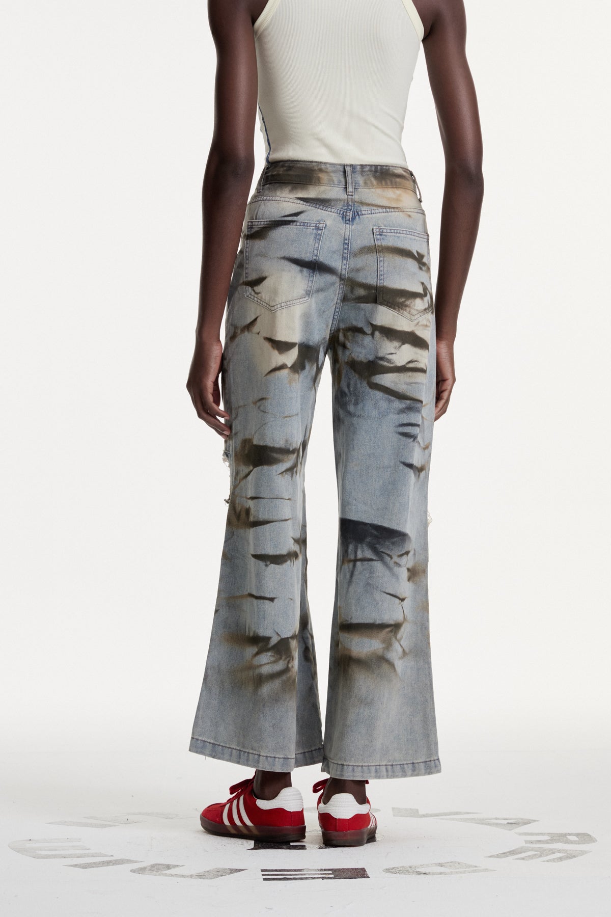 Damiaan Ripped Print Jeans
