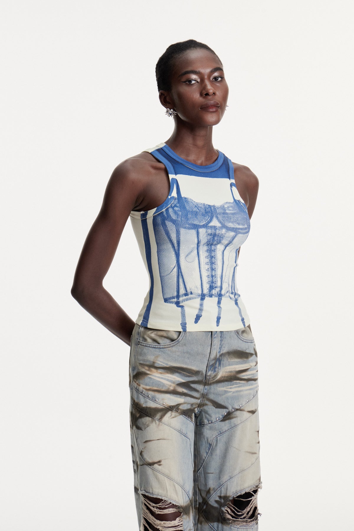 Damian Print Knit Top