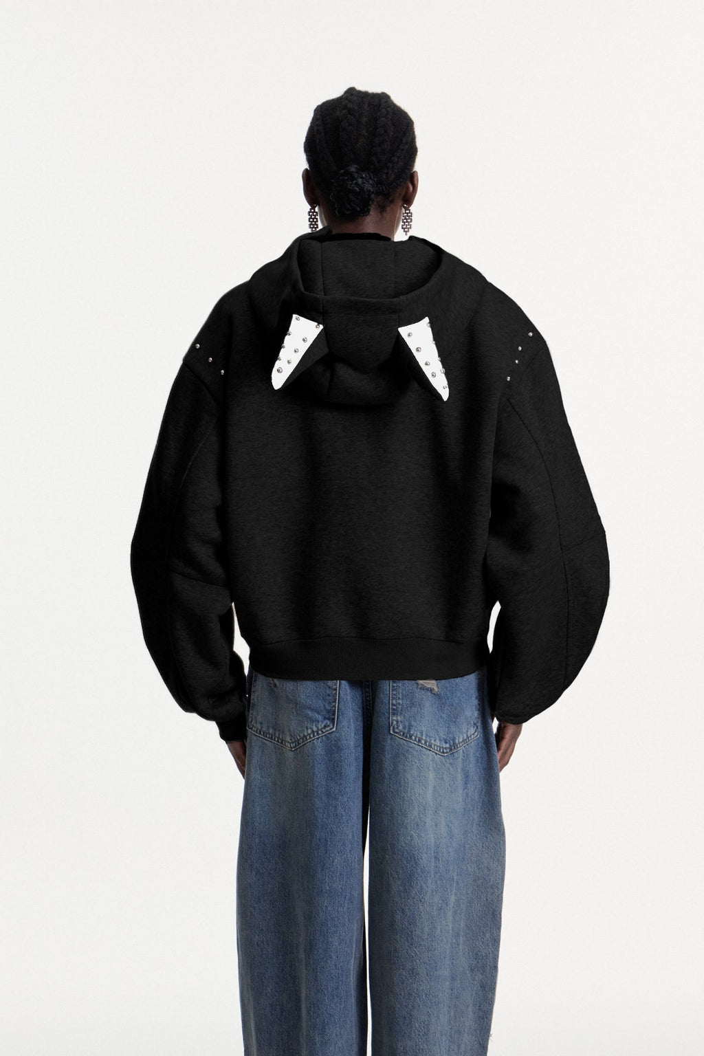 Damianus Embellished Hooded Jacket In Black