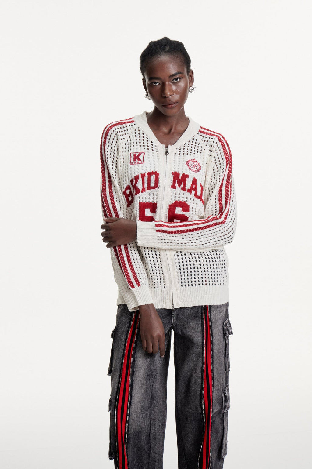 Damien Stripe Cutout  Knit Jacket