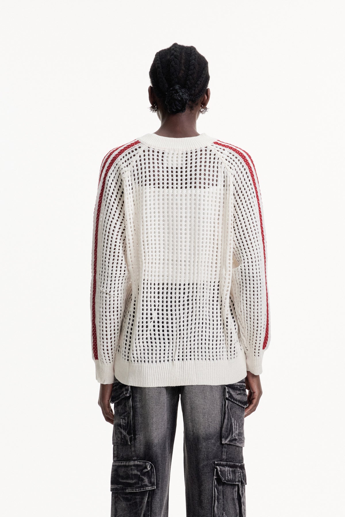 Damien Stripe Cutout  Knit Jacket