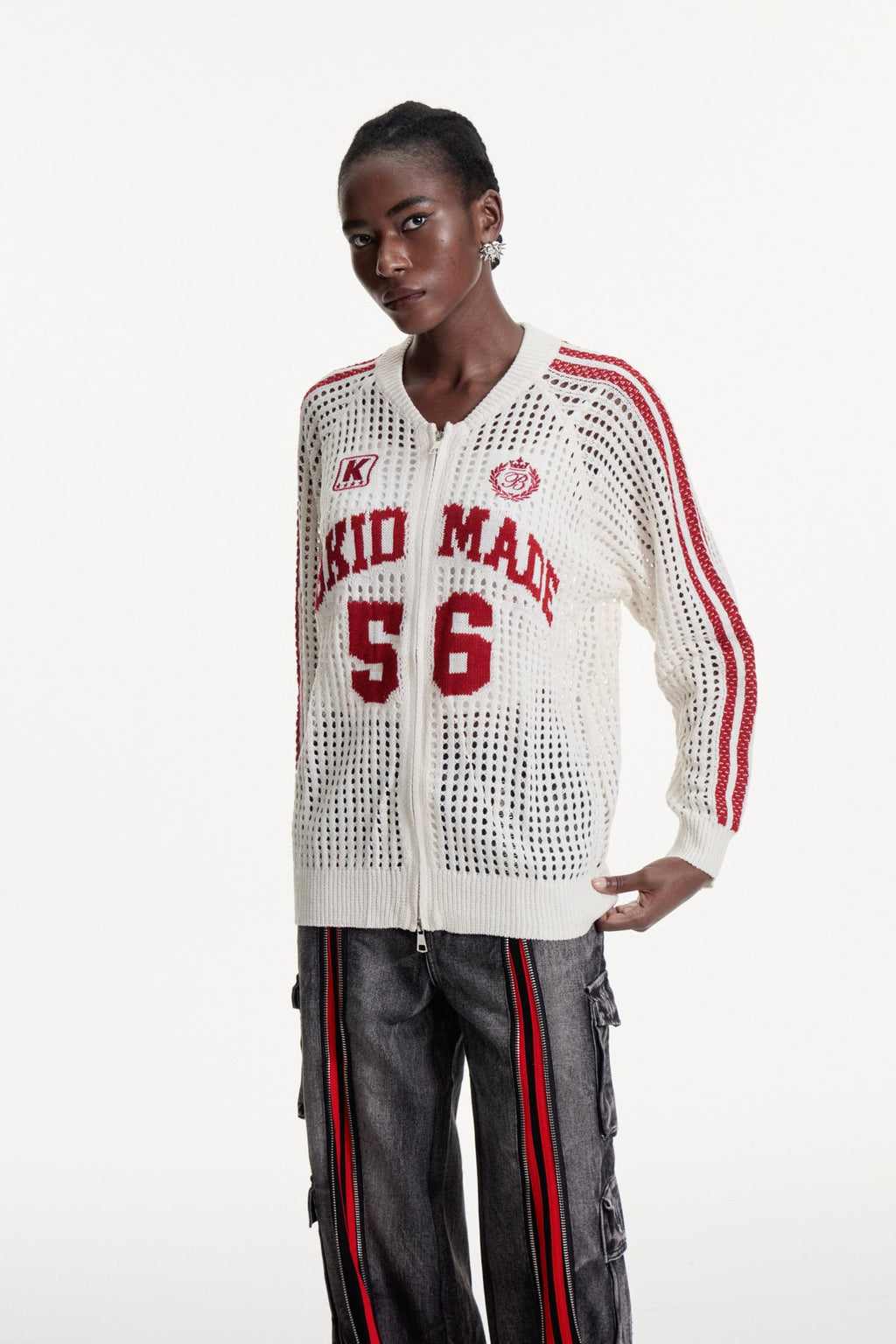 Damien Stripe Cutout  Knit Jacket