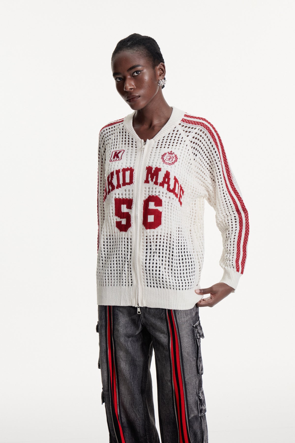 Damien Stripe Cutout  Knit Jacket