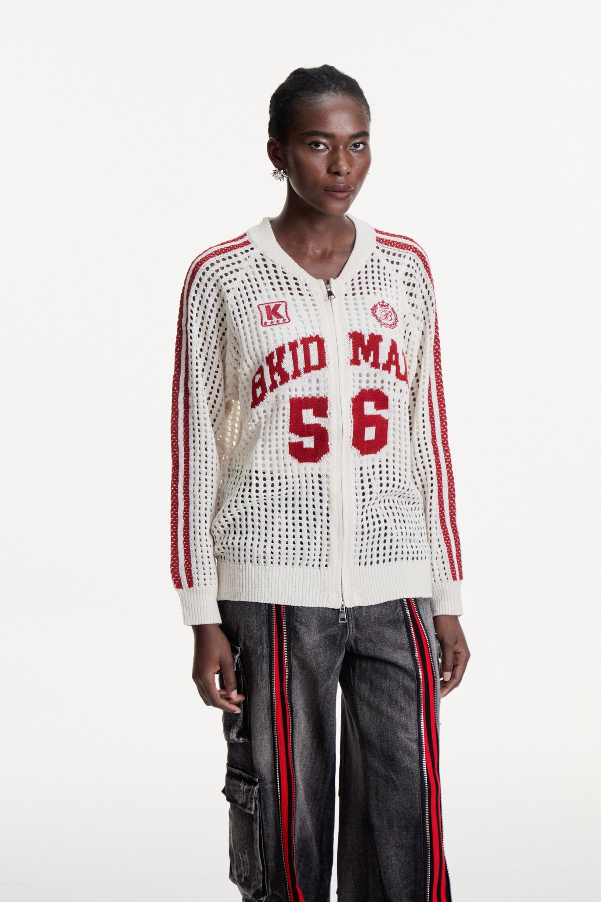 Damien Stripe Cutout  Knit Jacket