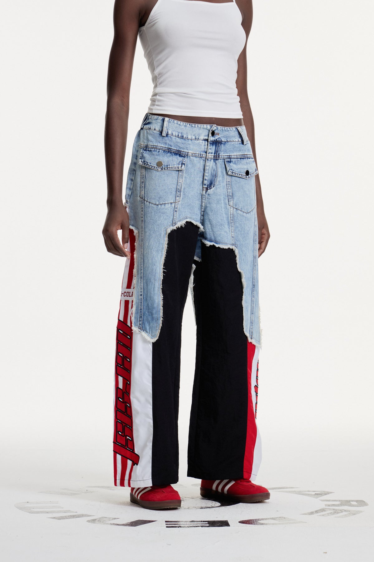 Damijana Patchwork Asymmetric Jeans