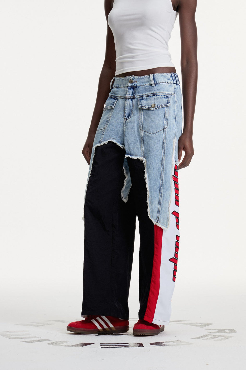 Damijana Patchwork Asymmetric Jeans