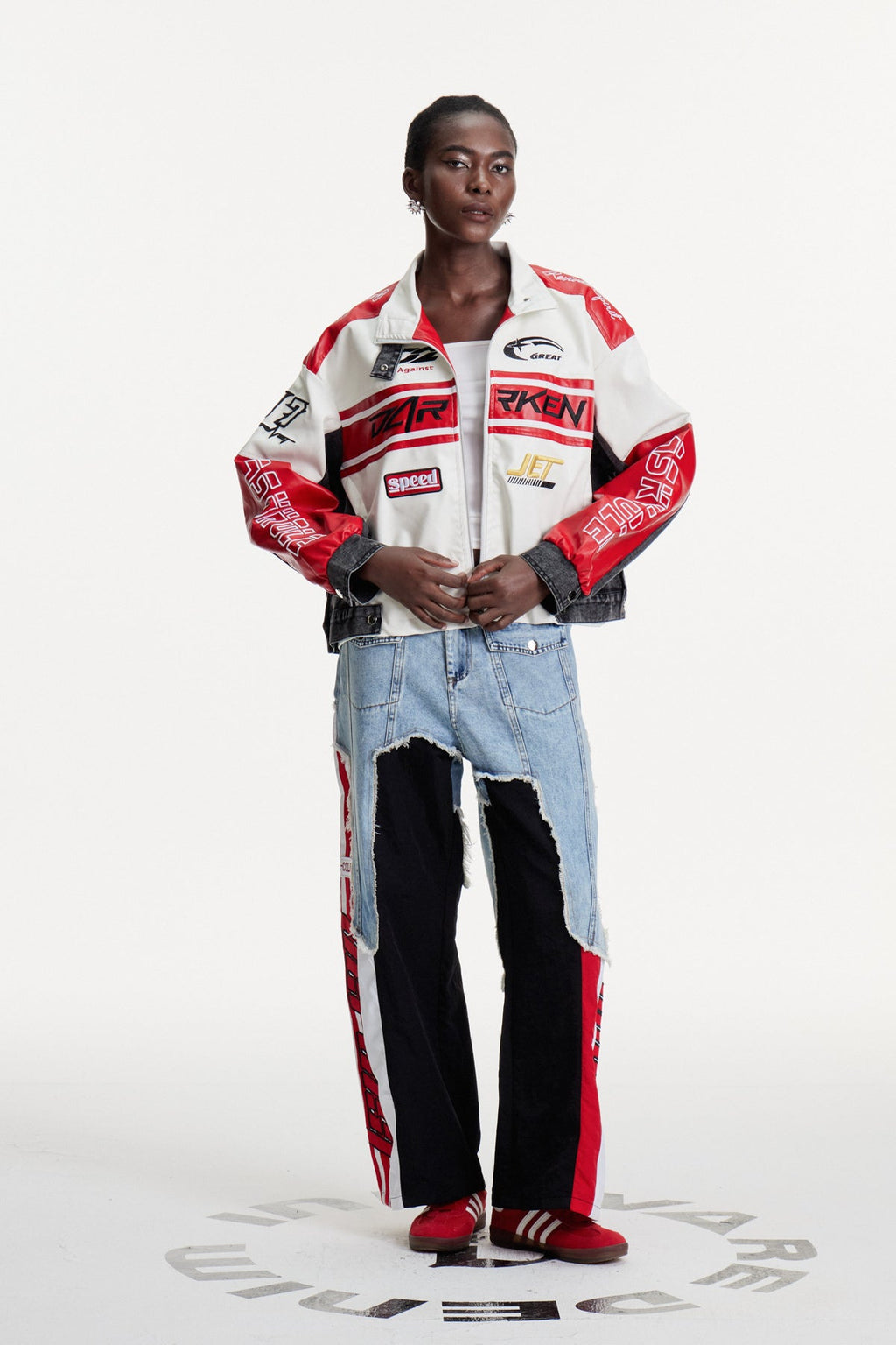 Damijana Patchwork Asymmetric Jeans