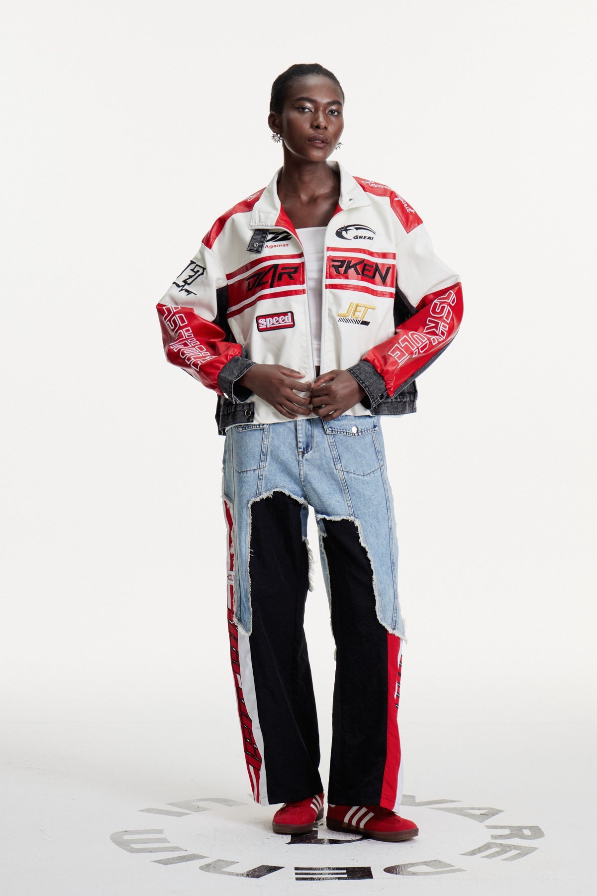 Damijana Patchwork Asymmetric Jeans