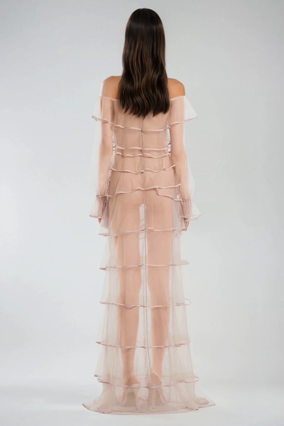 Damion Off Shoulder Flower Ruch Maxi Dress