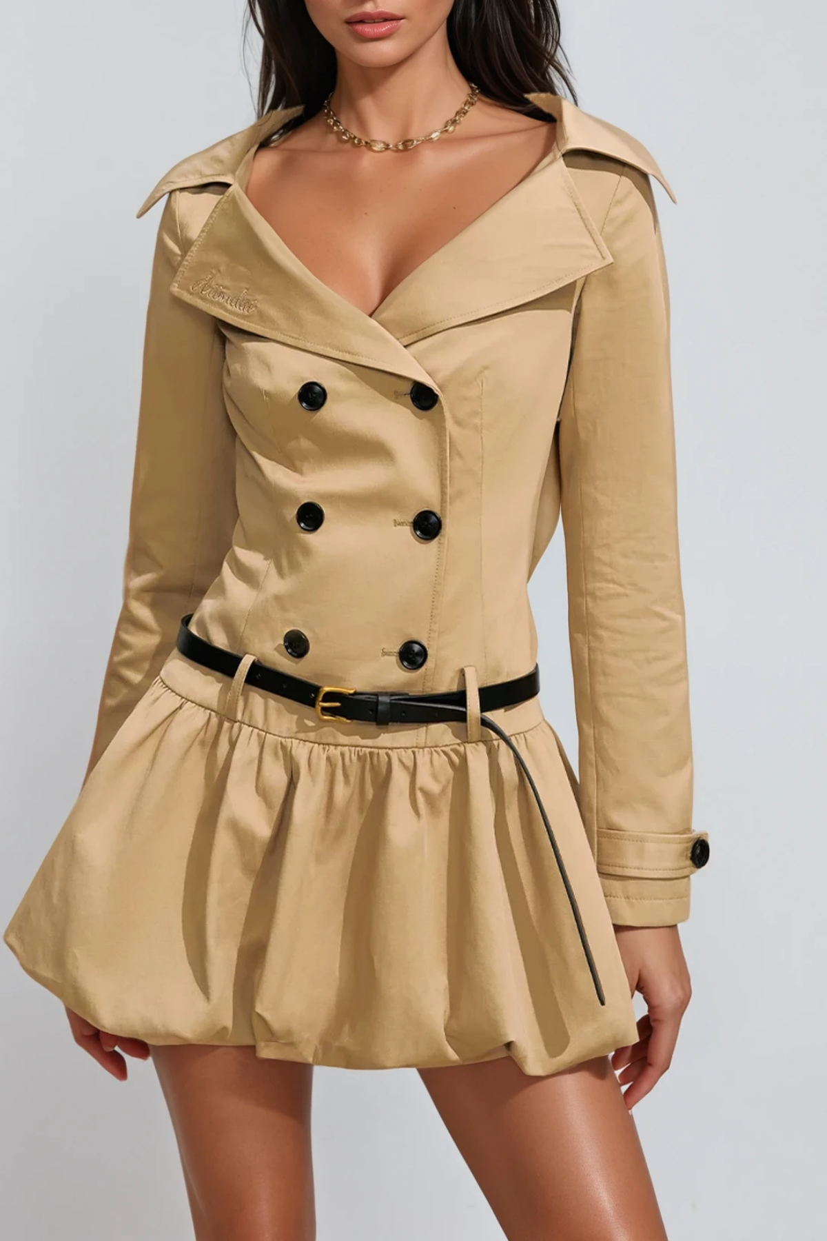 Danial Trench Coat Bubble Dress