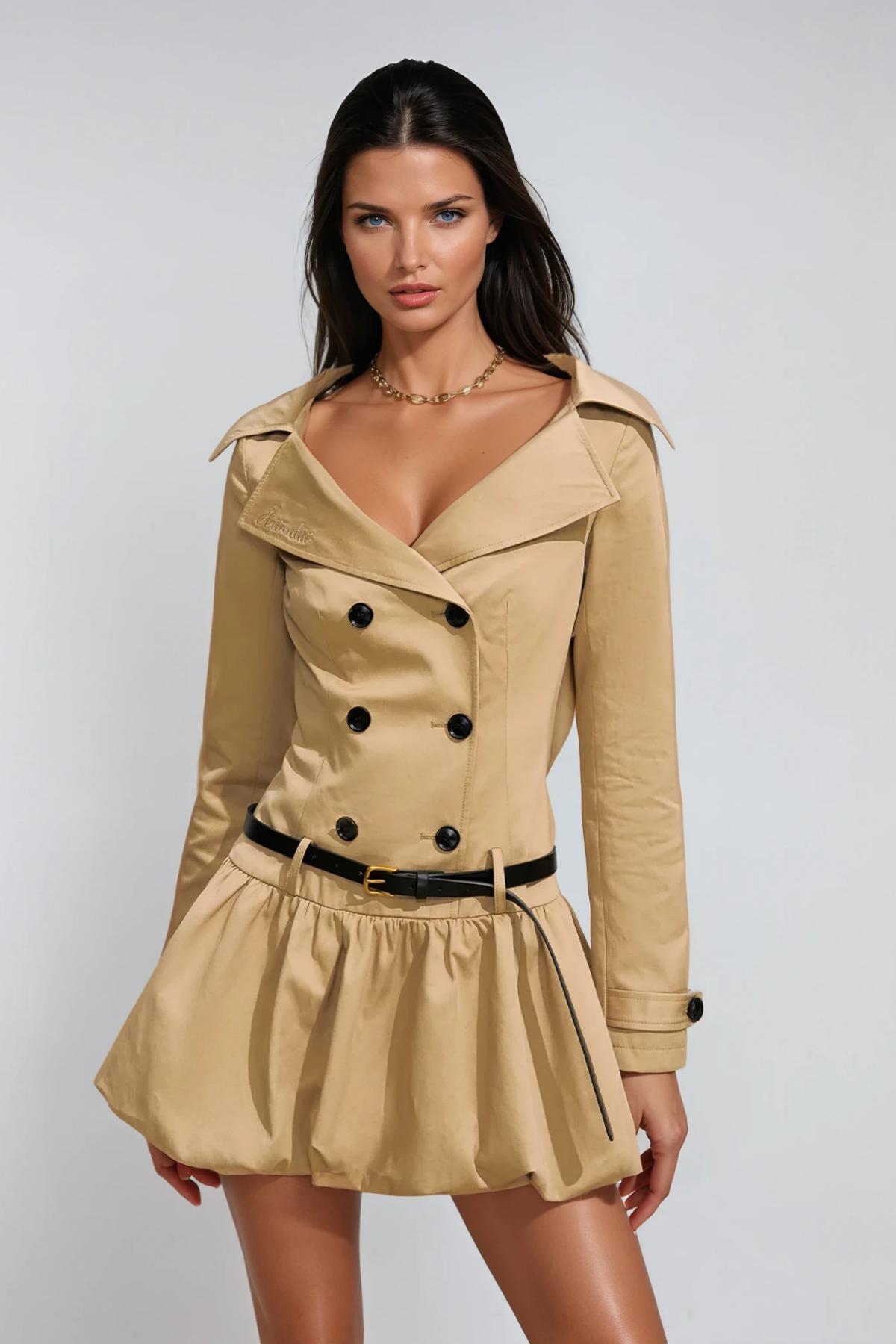 Danial Trench Coat Bubble Dress