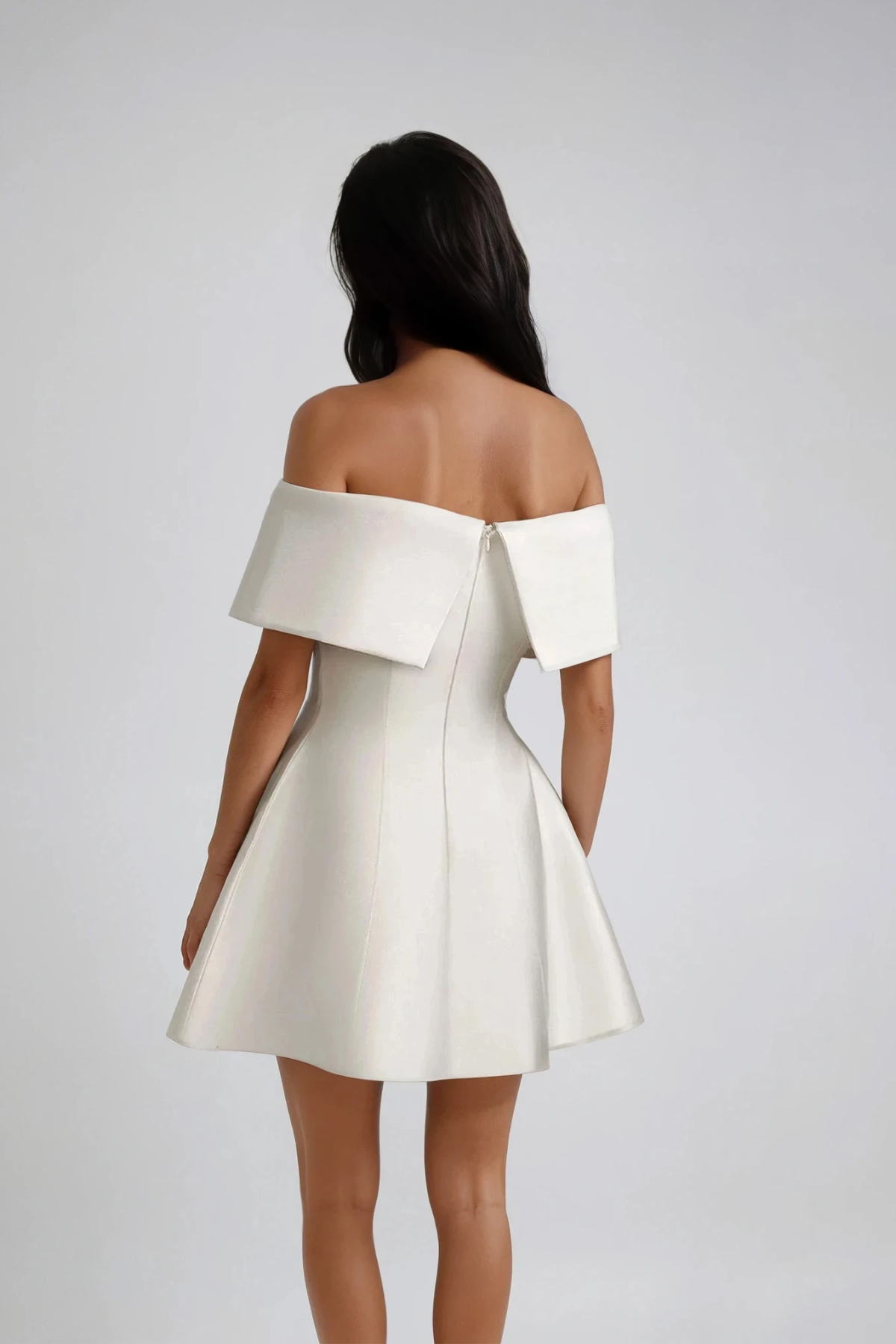 Danielle Off Shoulder Asymmetric Mini Dress