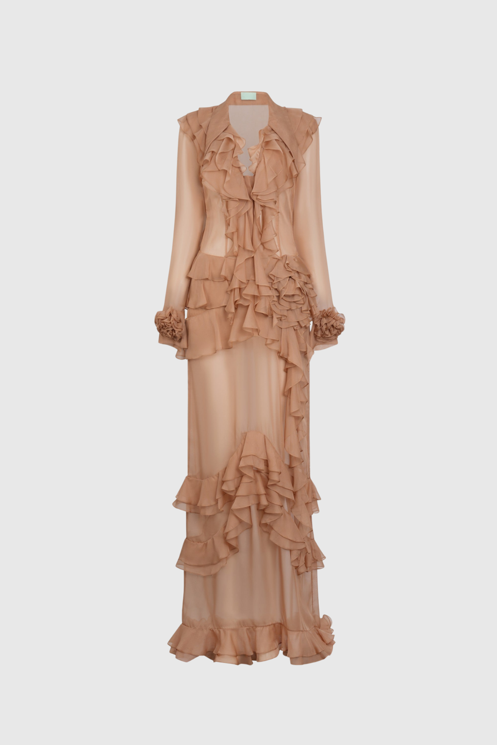 Daniil Flower Ruffle Maxi Dress