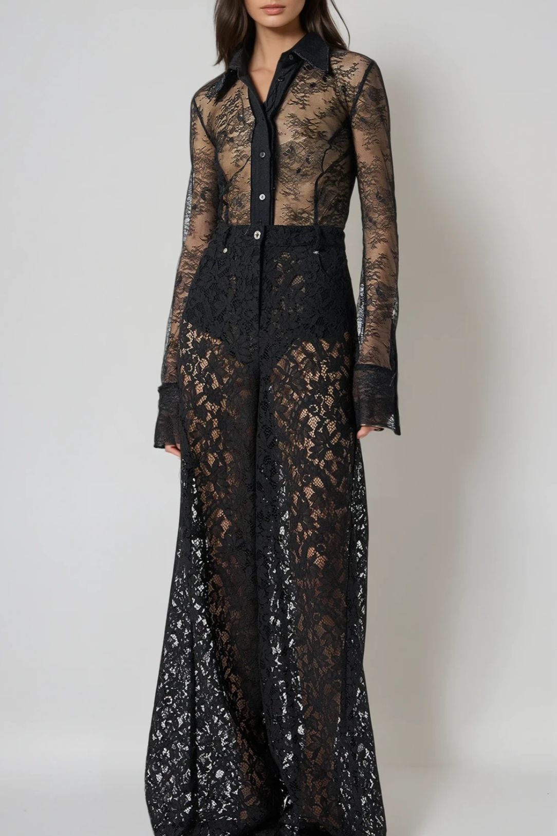 Danilo Mesh Lace Long Sleeve Bodysuit