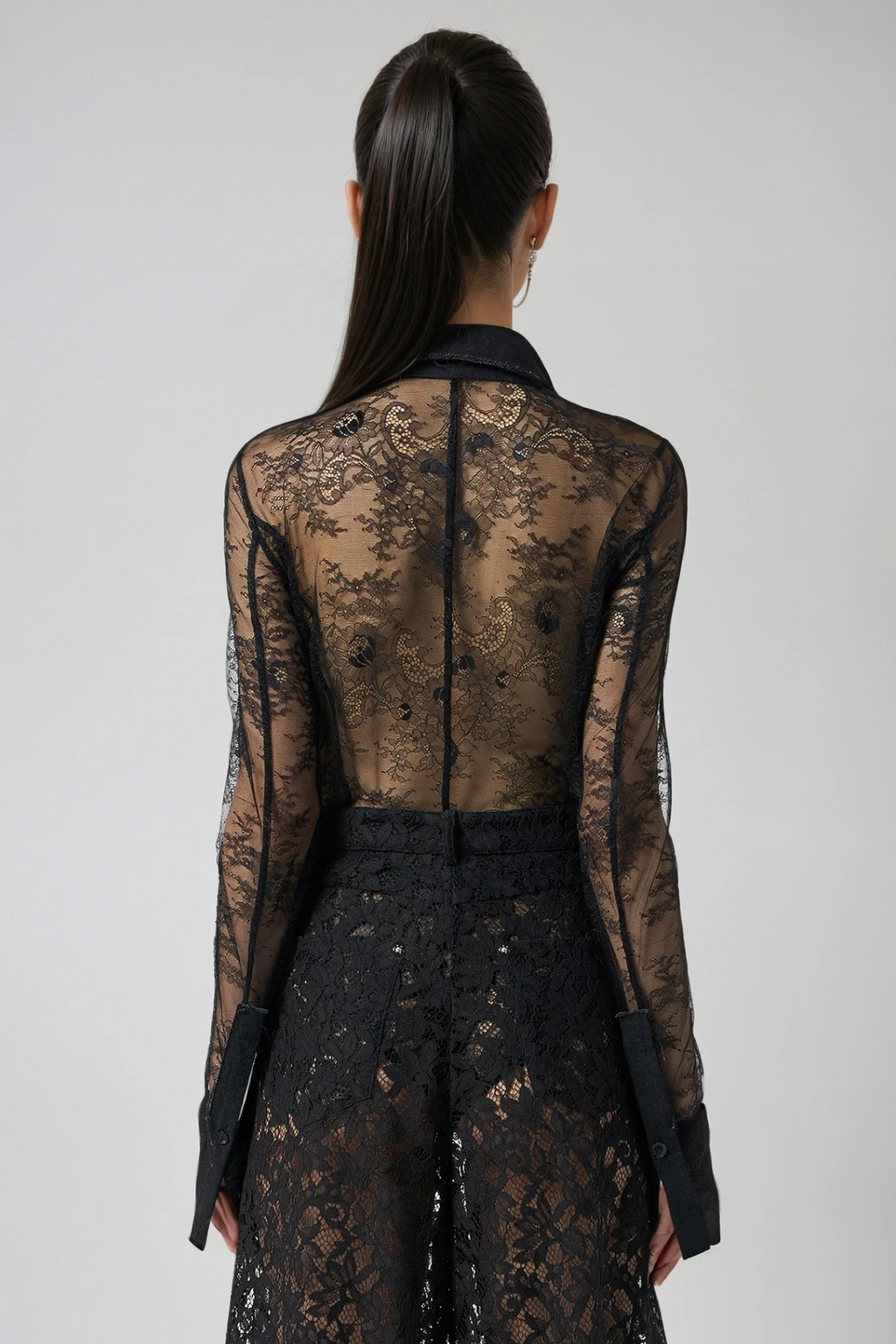 Danilo Mesh Lace Long Sleeve Bodysuit