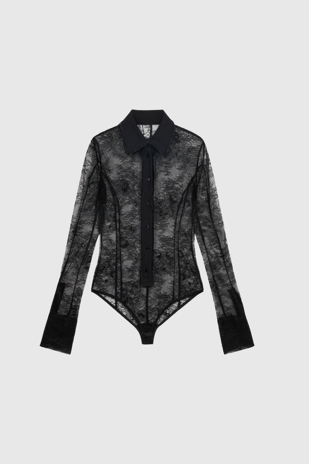 Danilo Mesh Lace Long Sleeve Bodysuit