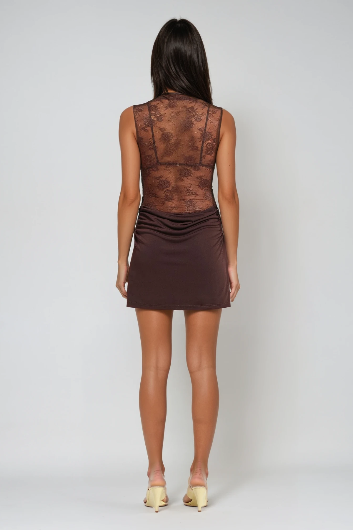 Danique Sleeveless Lace Mini Dress