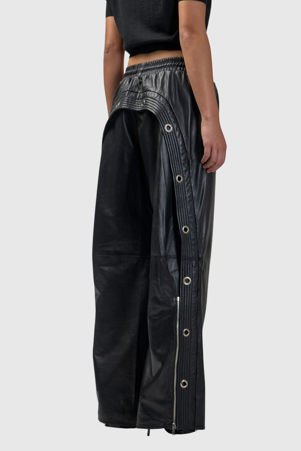 Danis Deconstruct Eyelet Leather Pants