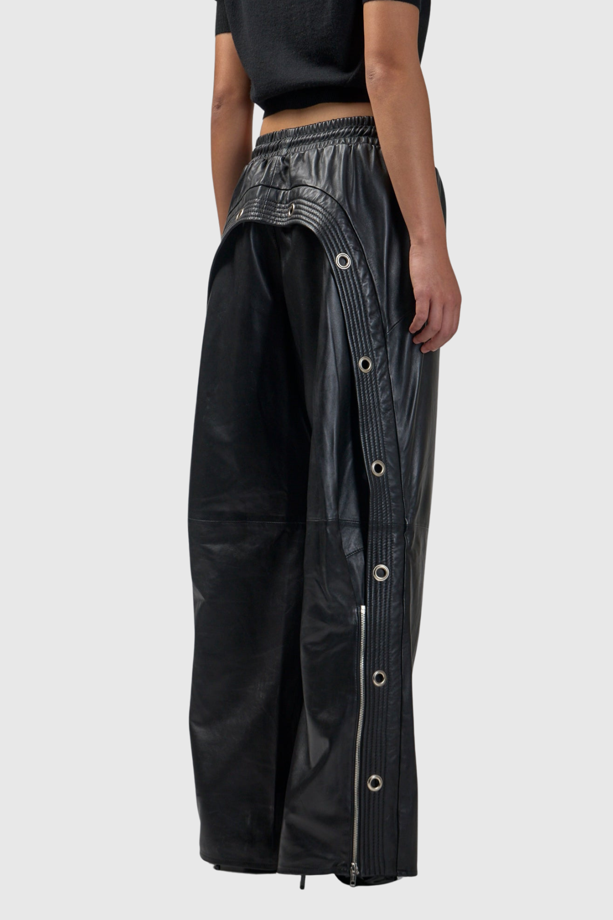 Danis Deconstruct Eyelet Leather Pants
