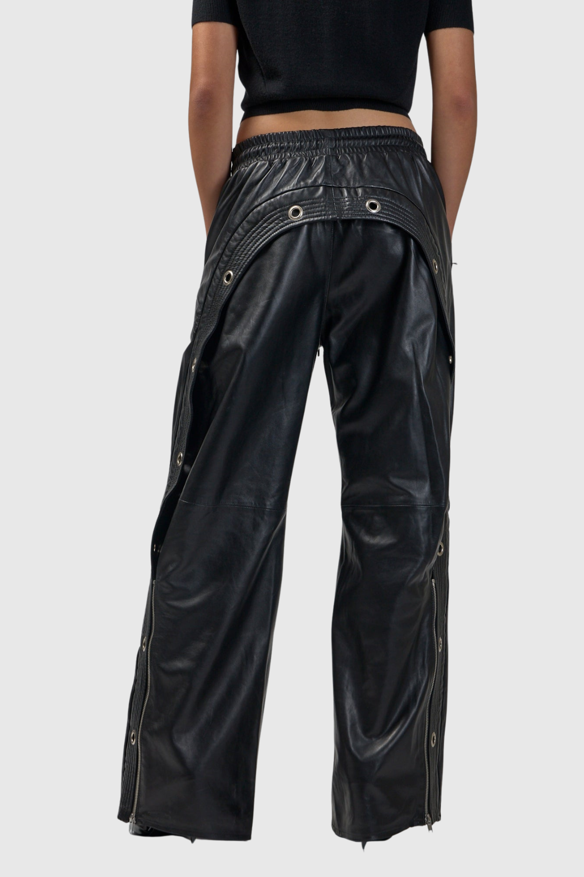 Danis Deconstruct Eyelet Leather Pants