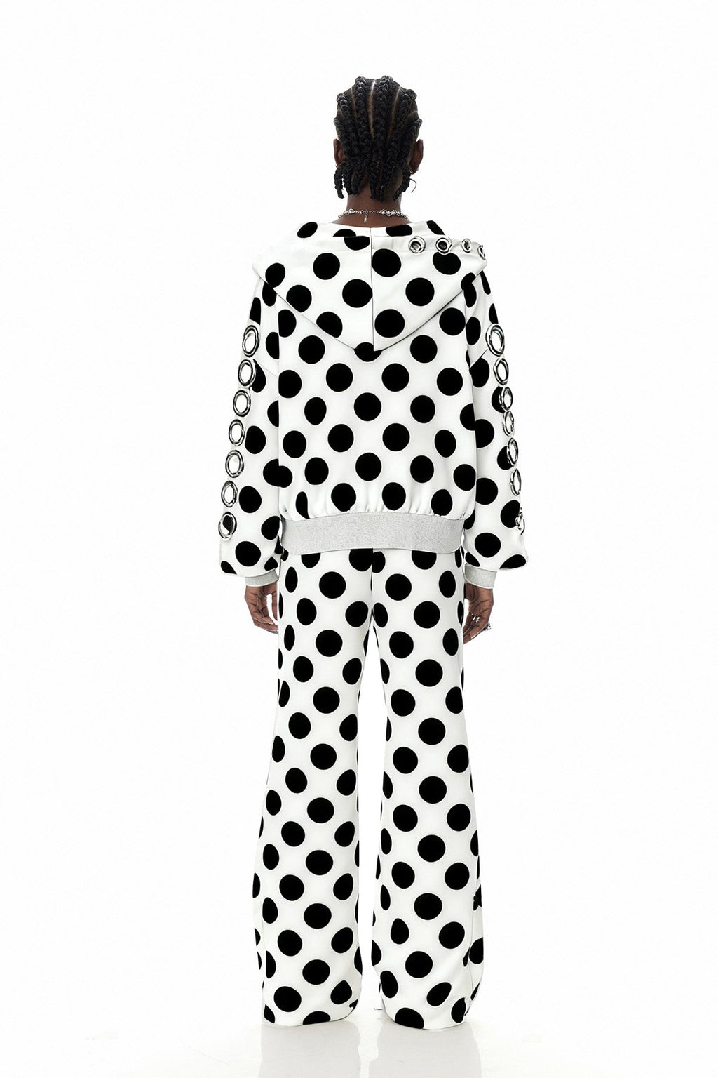 Daniyal Eyelet Dot Straight Pants