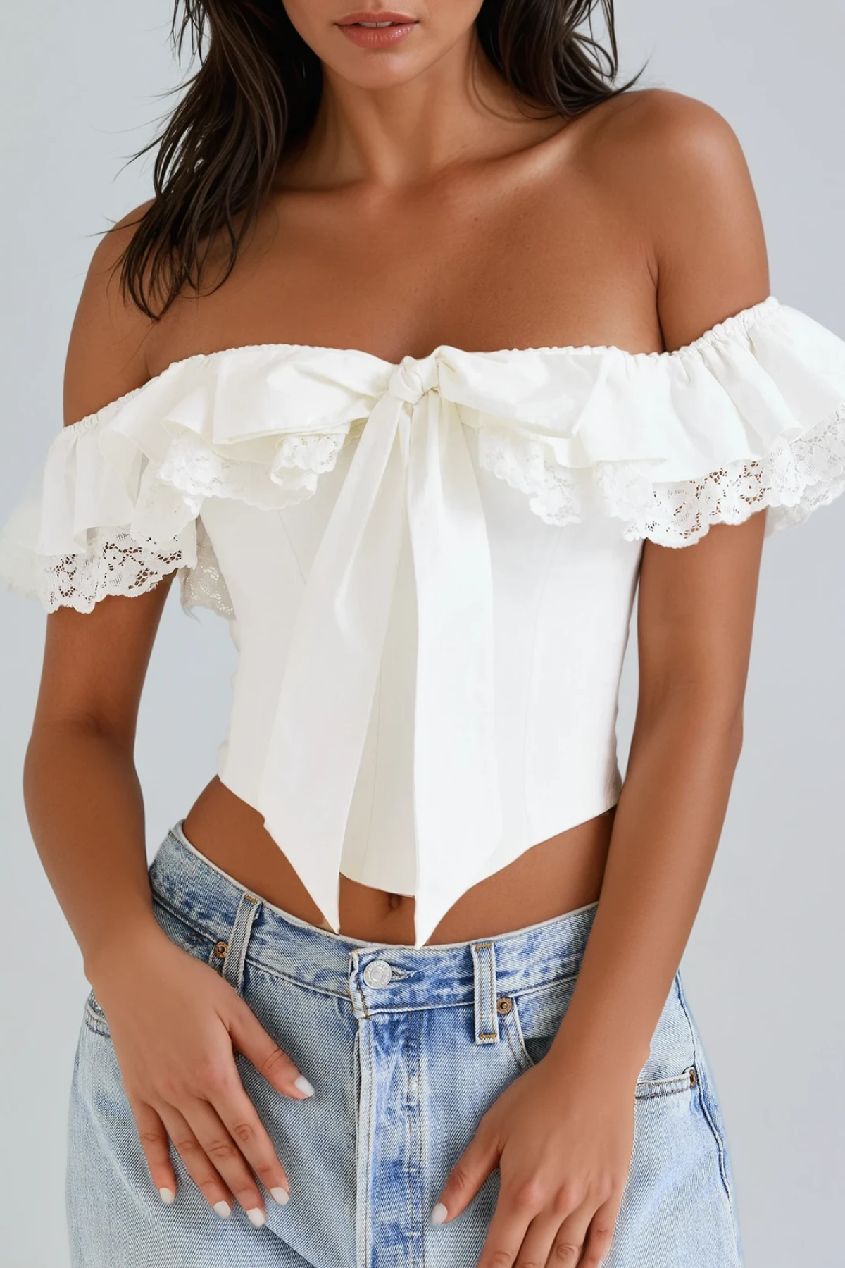 Danka Bow Ruffle Top