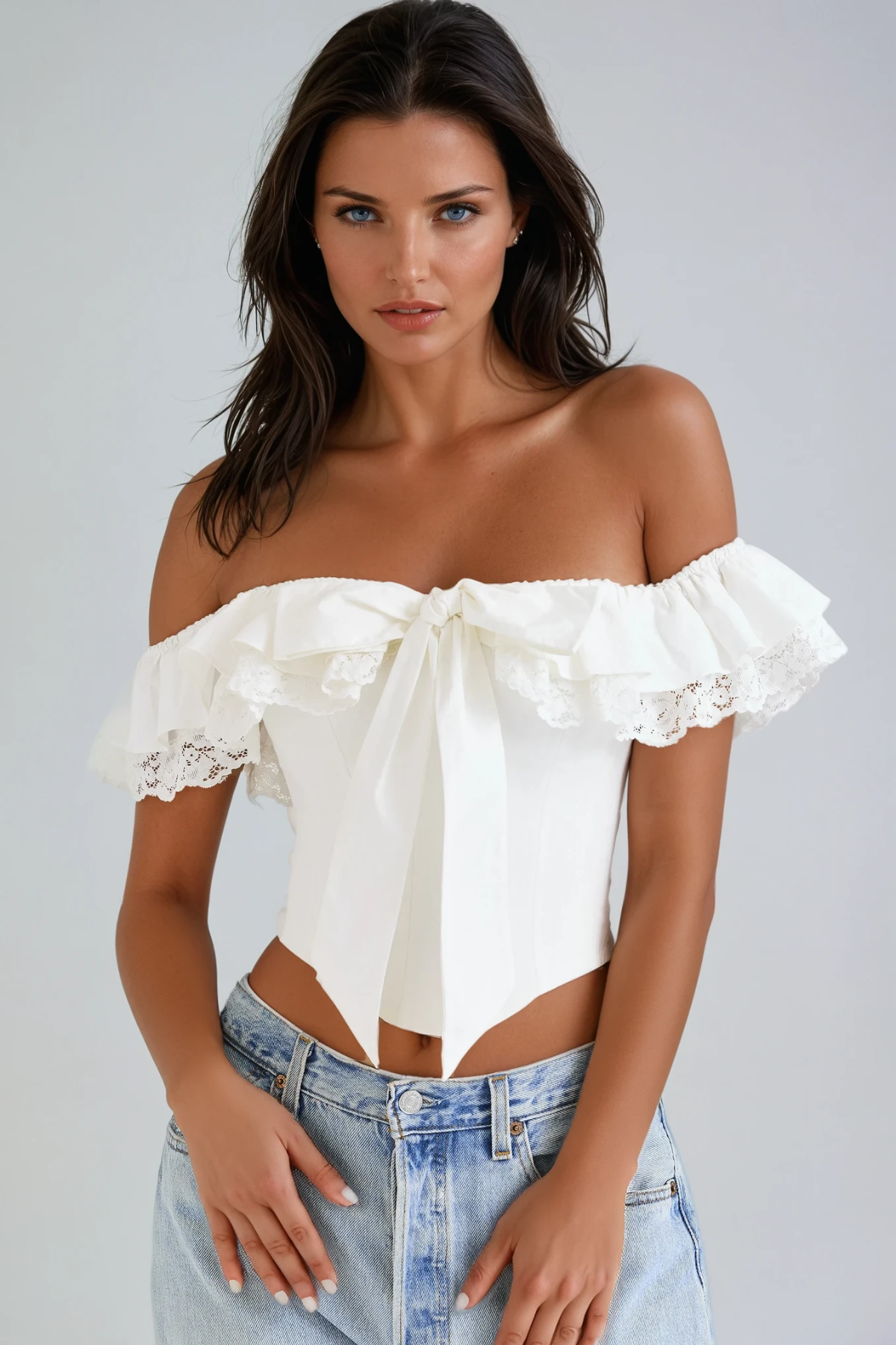 Danka Bow Ruffle Top