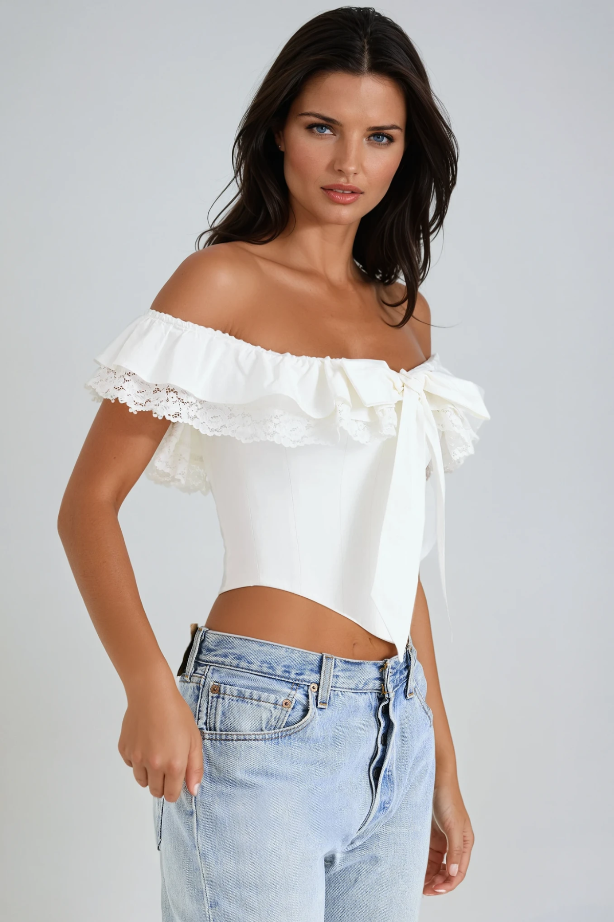Danka Bow Ruffle Top