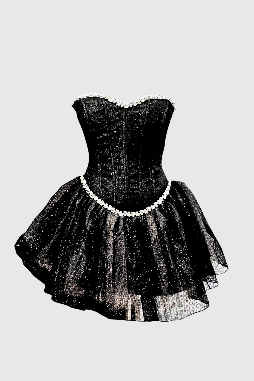 Danko Strapless Corset Puffy Mini Dress