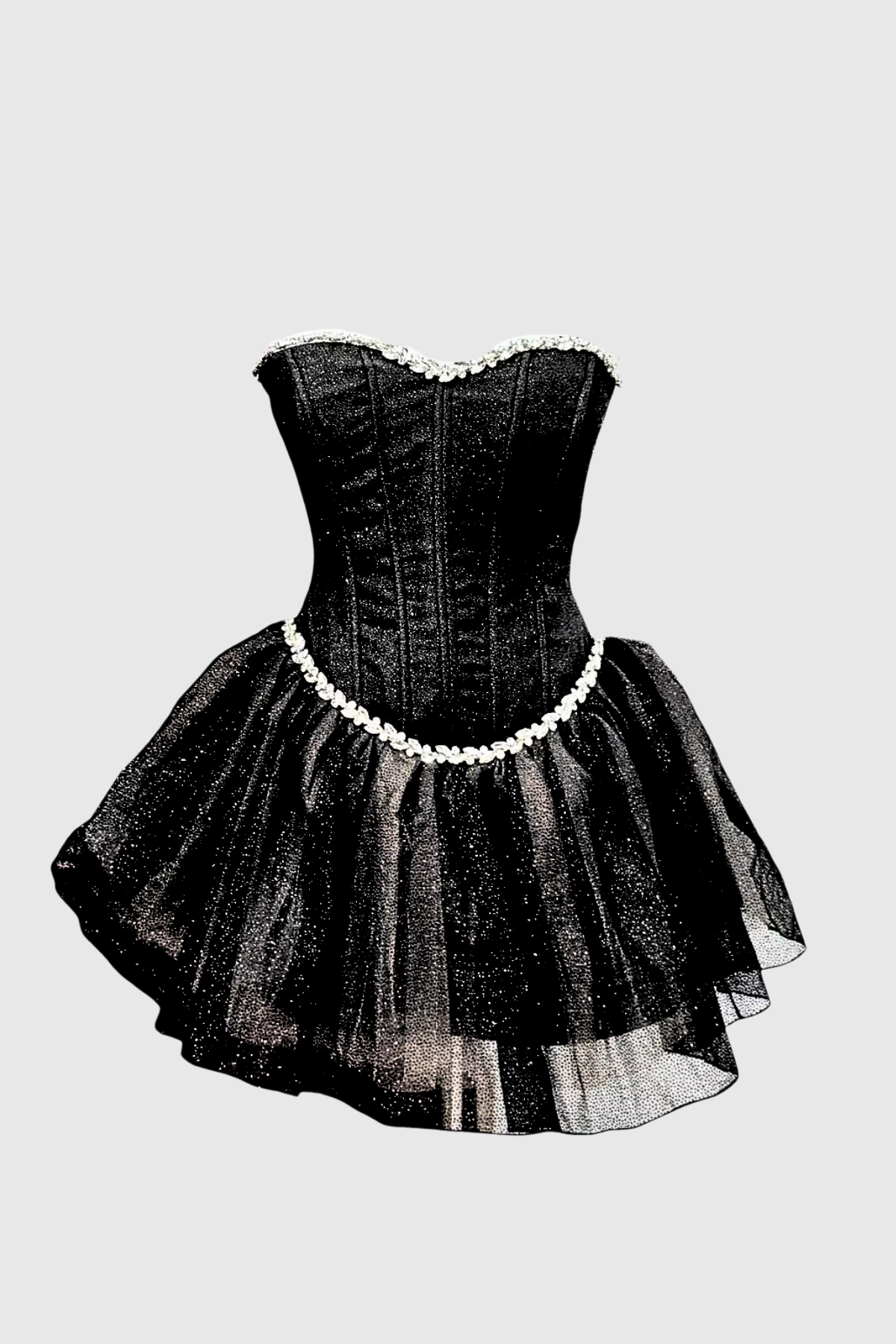 Danko Strapless Corset Puffy Mini Dress