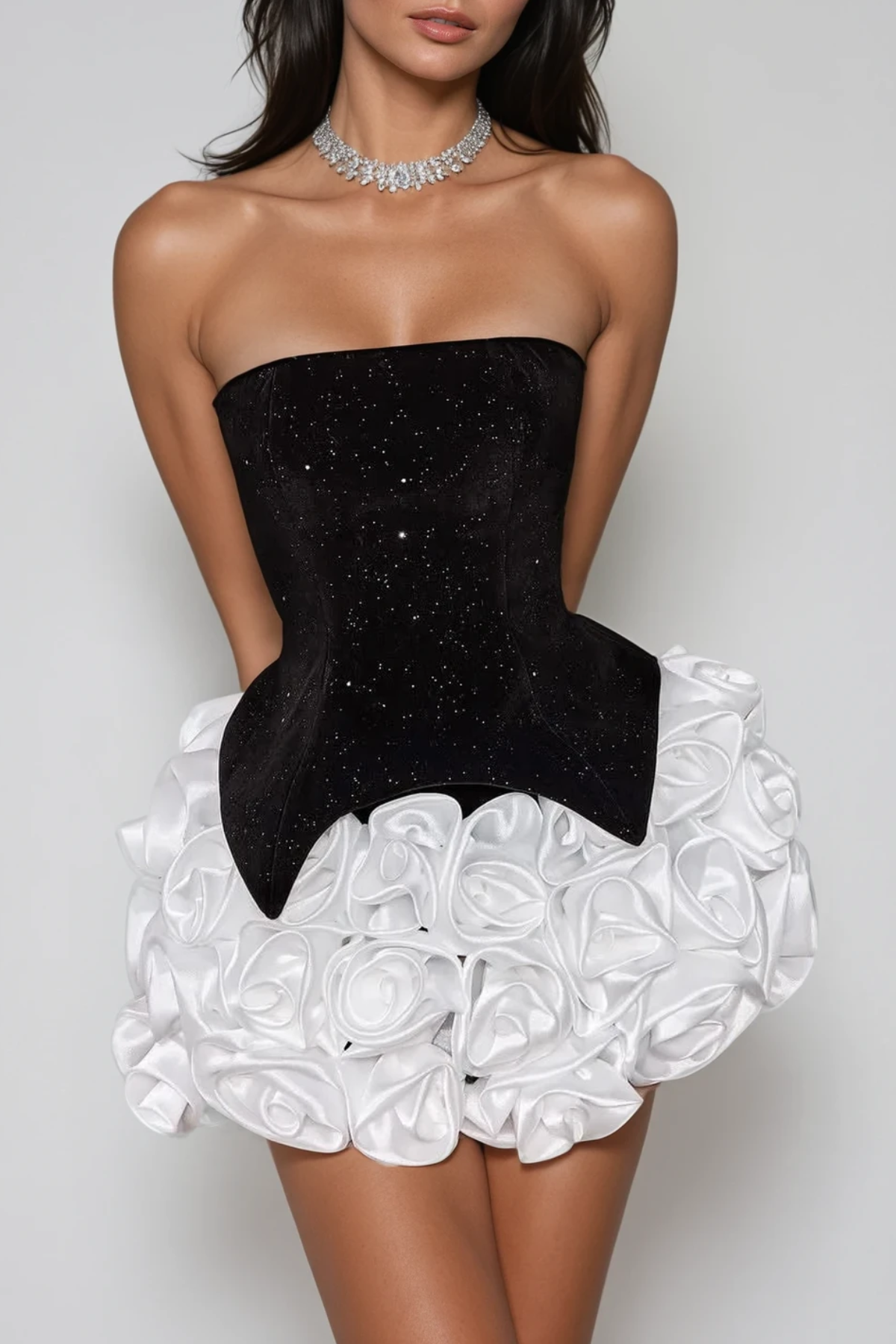 Danni Strapless Rhinestone Top