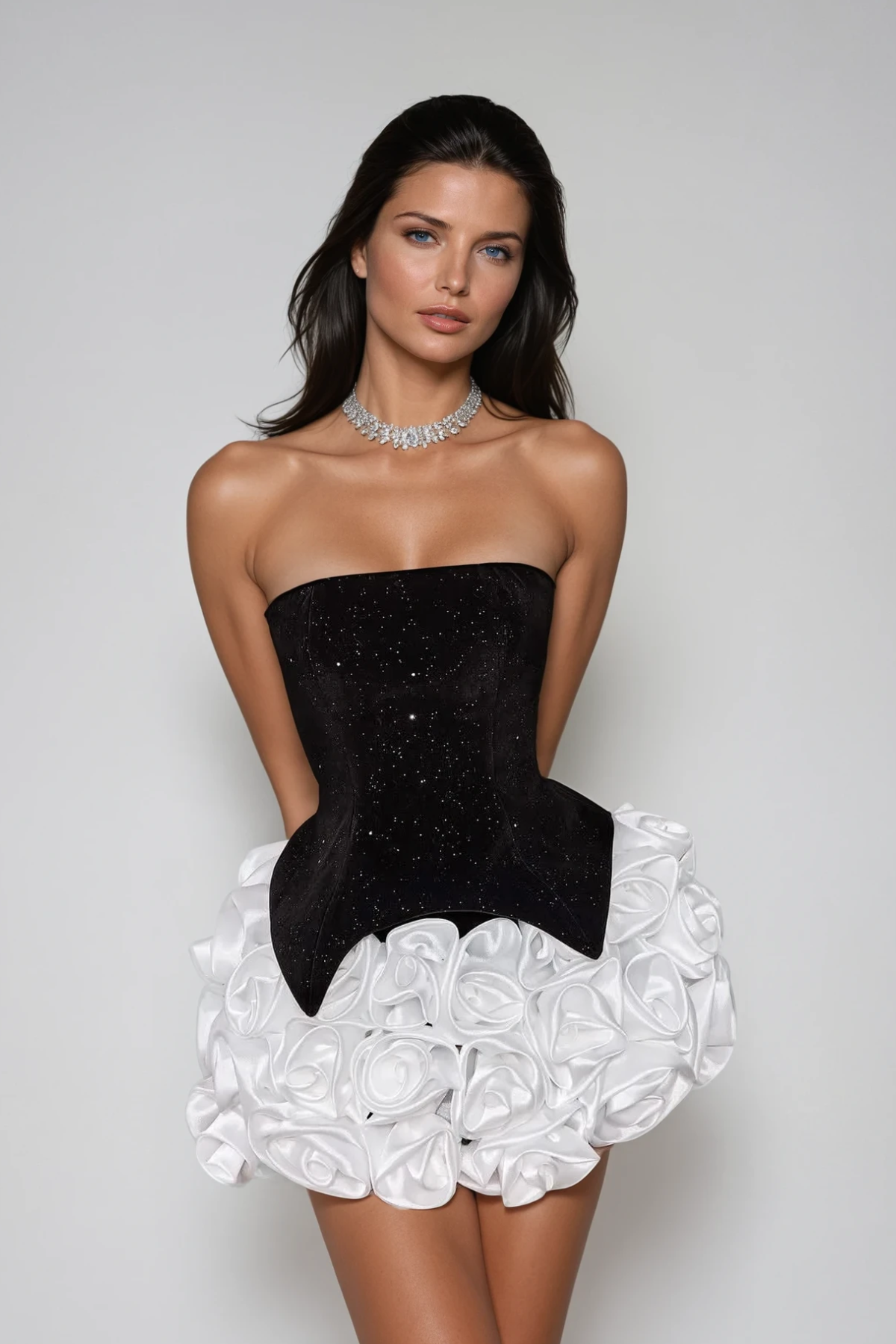 Danni Strapless Rhinestone Top