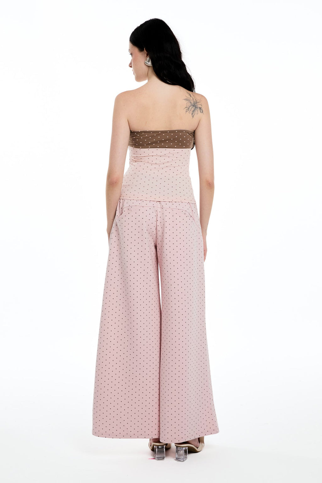 Daphne Strapless Dot Pants Set