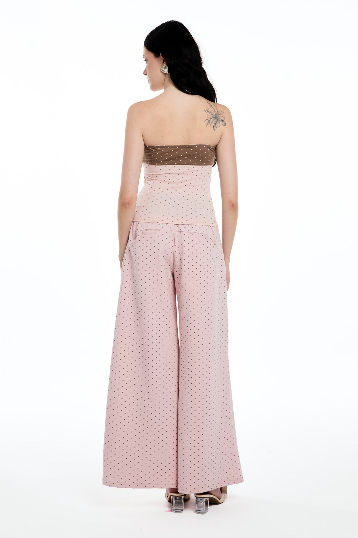 Daphne Strapless Dot Pants Set